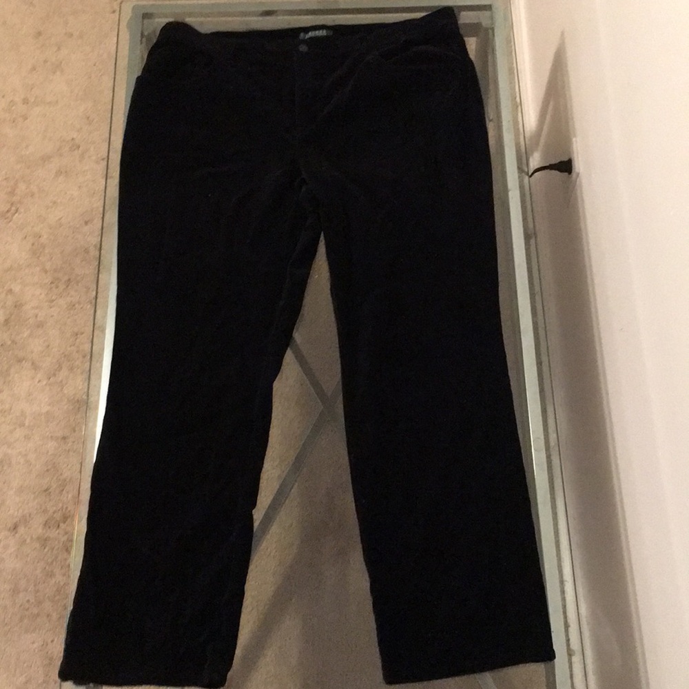 Black suede dress pants